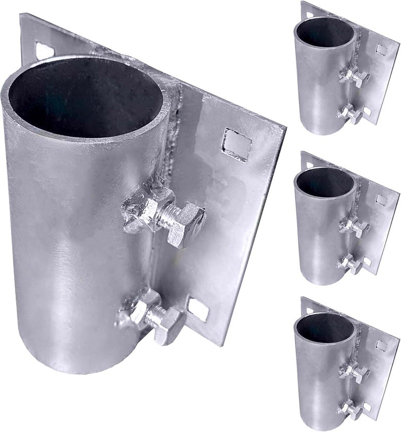 TPSHKE Dock Hardware Galvanized Dock Pipe Leg Holder/Sleeve,Heavy Duty Side Leg Pipe Holder - Image 1